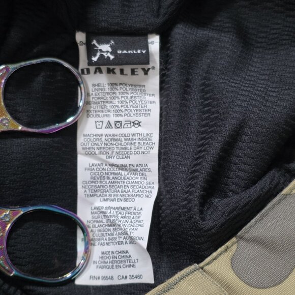 Oakley Snow Ski Pants M Camo Zip Regular Fit Lined Flared Leg Pockets Snowboard - Picture 15 of 16